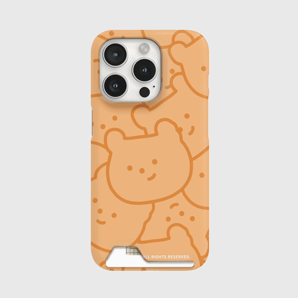 Gummy Line Pattern Phone Case (Hard/Card Storage)
