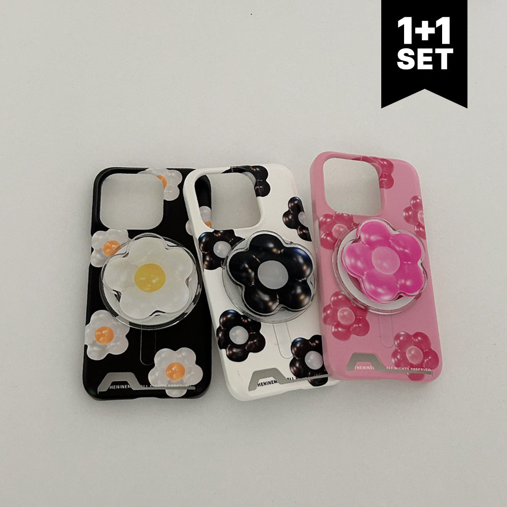 【Set】Jelly Flower Pattern (Magsafe Card Storage) + Magsafe Tok