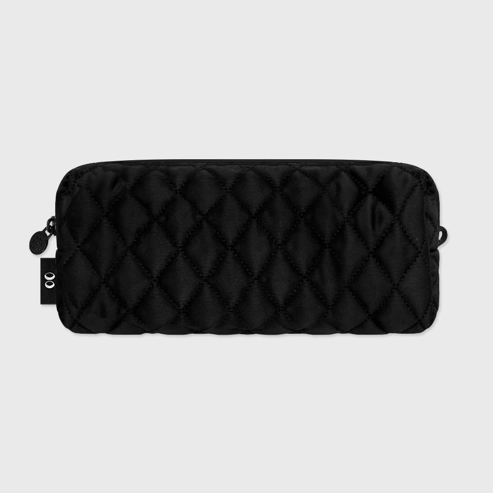 BLACK QUILTING MELO-BLACK PENCIL CASE