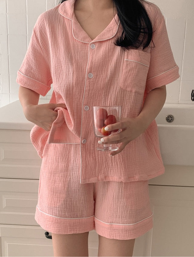 【買2套減$20✨】Juuneedu 7 Days Cotton Short Sleeves Pajamas (7色) 短袖睡衣