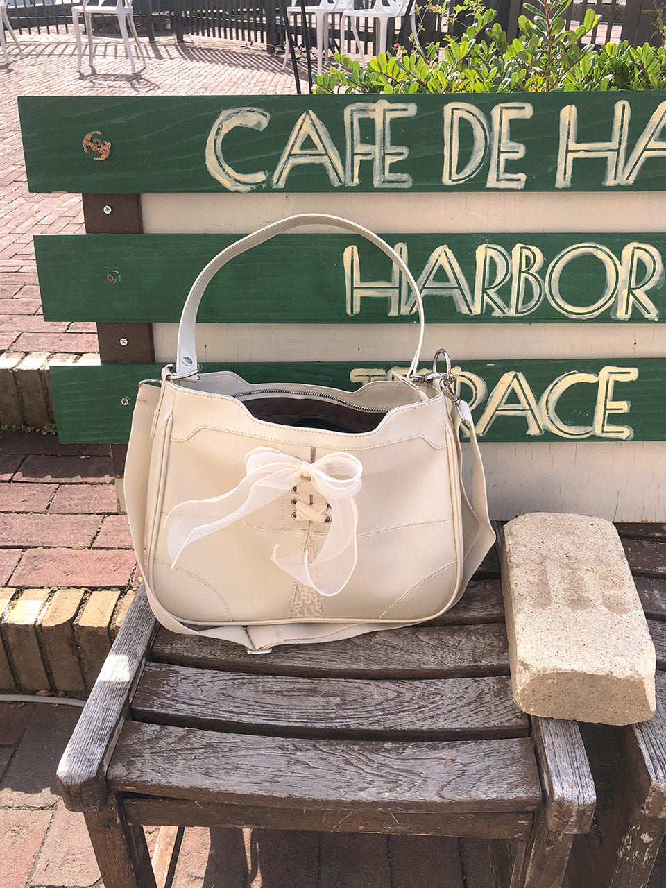 Ovuni Bustier Ribbon Bag - Ivory