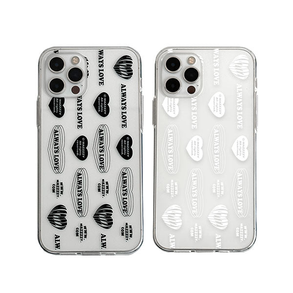 Mazzzzy Logo Pattern Phone Case (Jelly/Jelly Hard /Magsafe)
