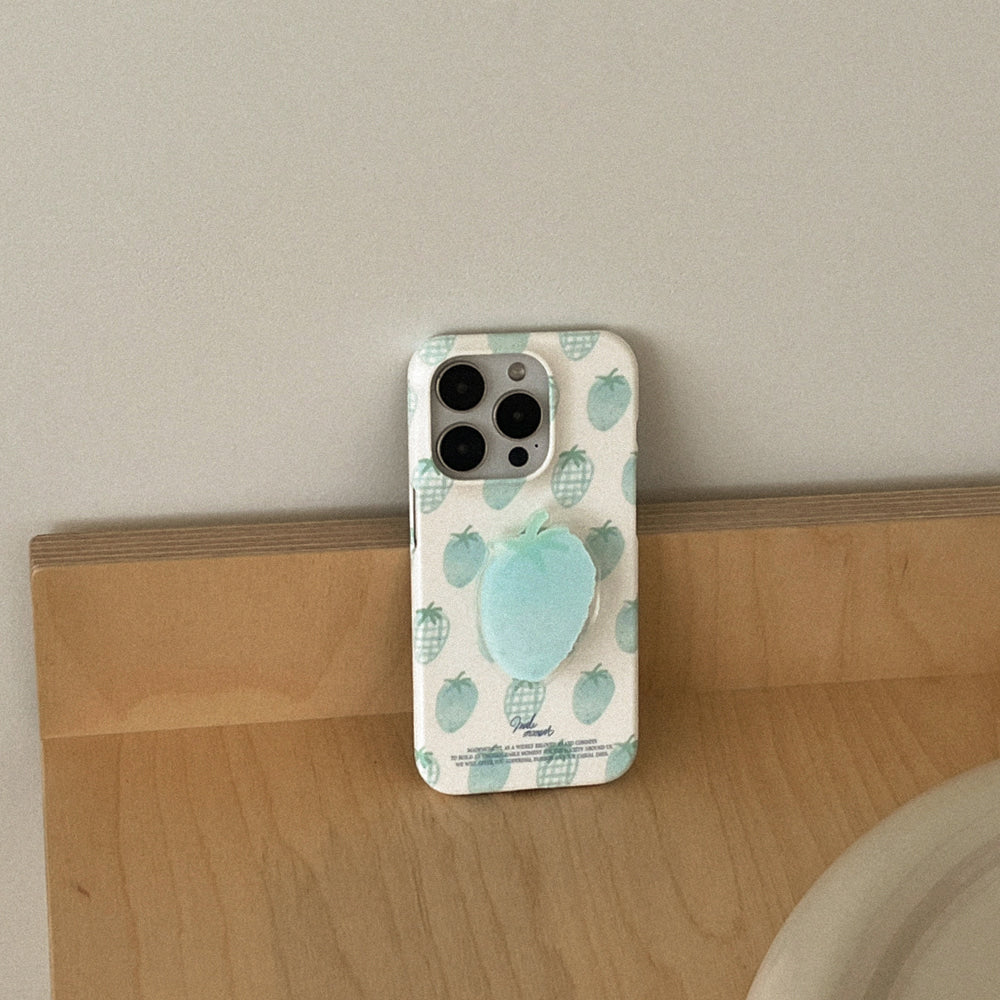 Strawberry Check Pattern Phone Case (Hard/Card Storage/Magsafe)