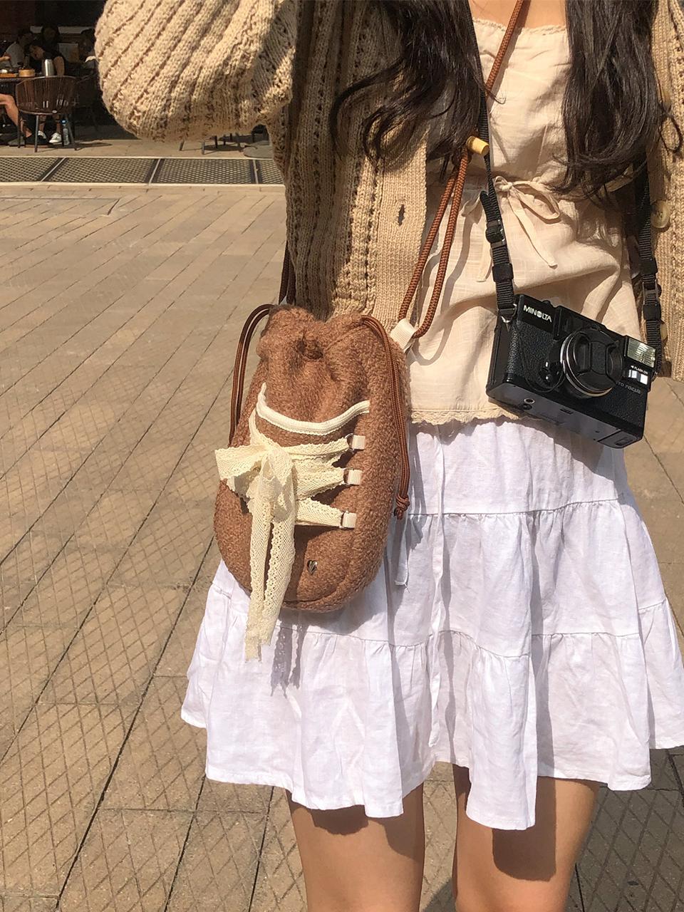 NEW! Ovuni Mini Sneaker Ribbon Bag (Dumble) - 3色