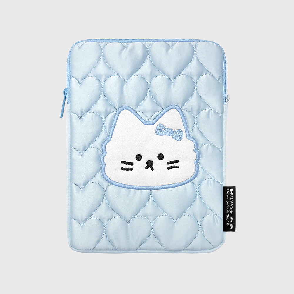 HEART QUILTING CHICHI-BLUE IPAD POUCH (11 inch)
