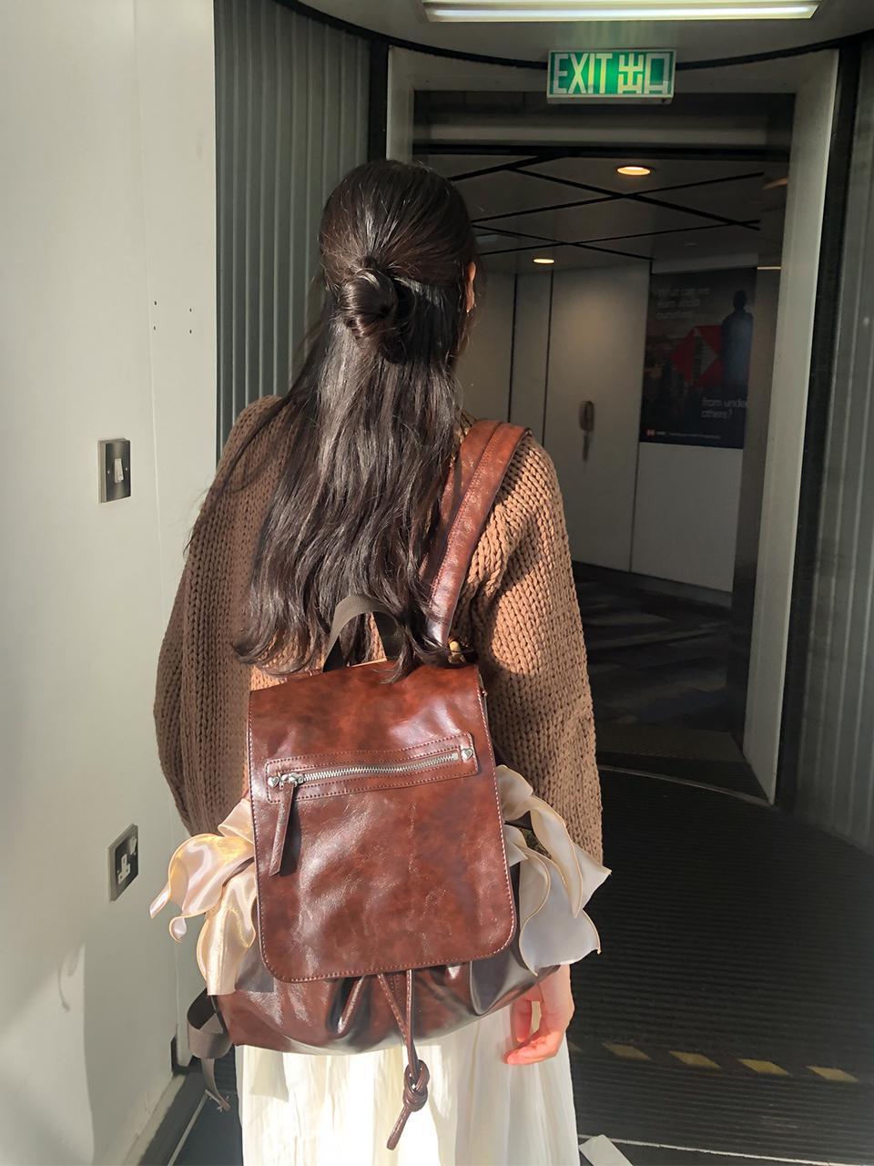 Ovuni Classic Bow Backpack_Brown