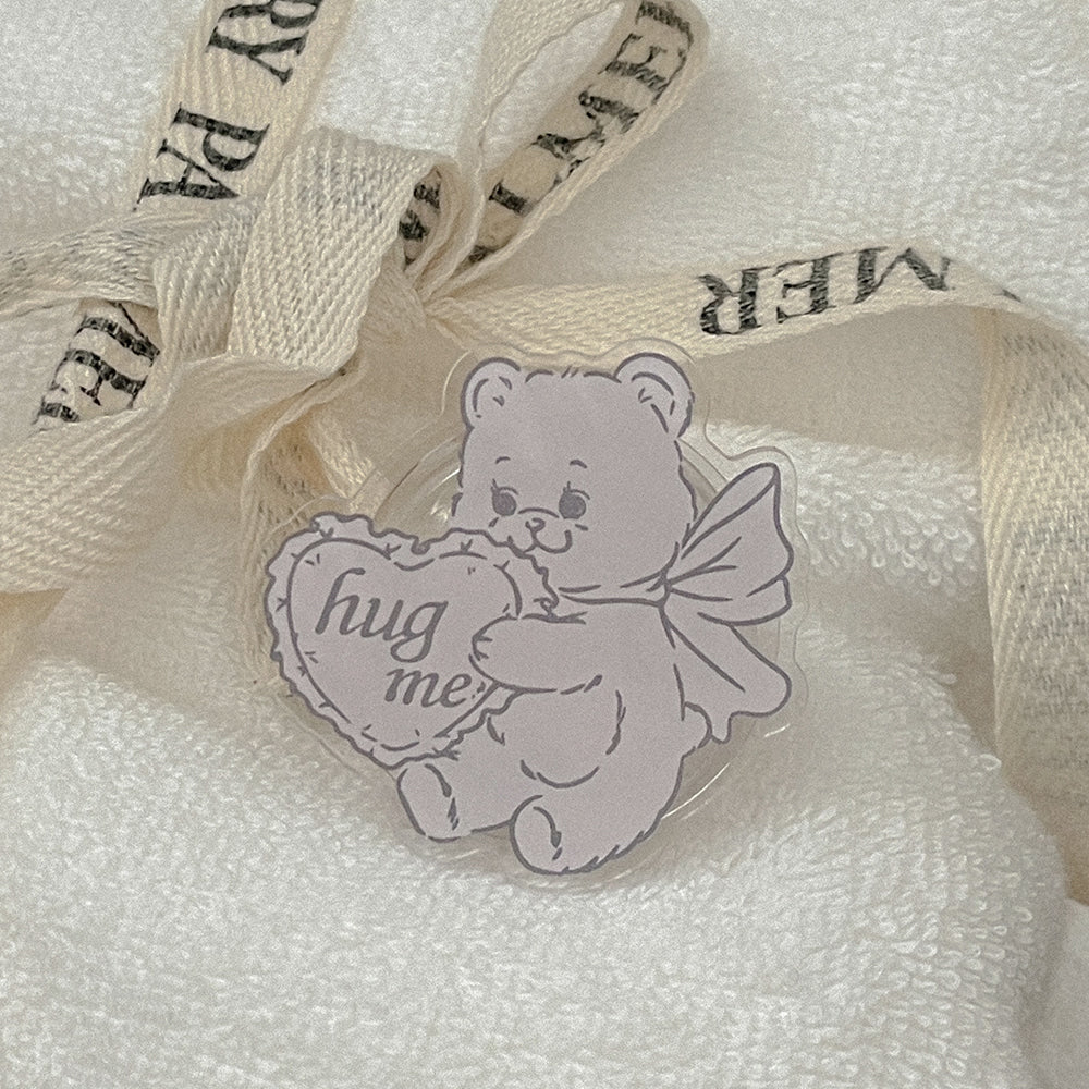 Vintage Heart Bear Phone Case (Hard/Card Storage) (2色)