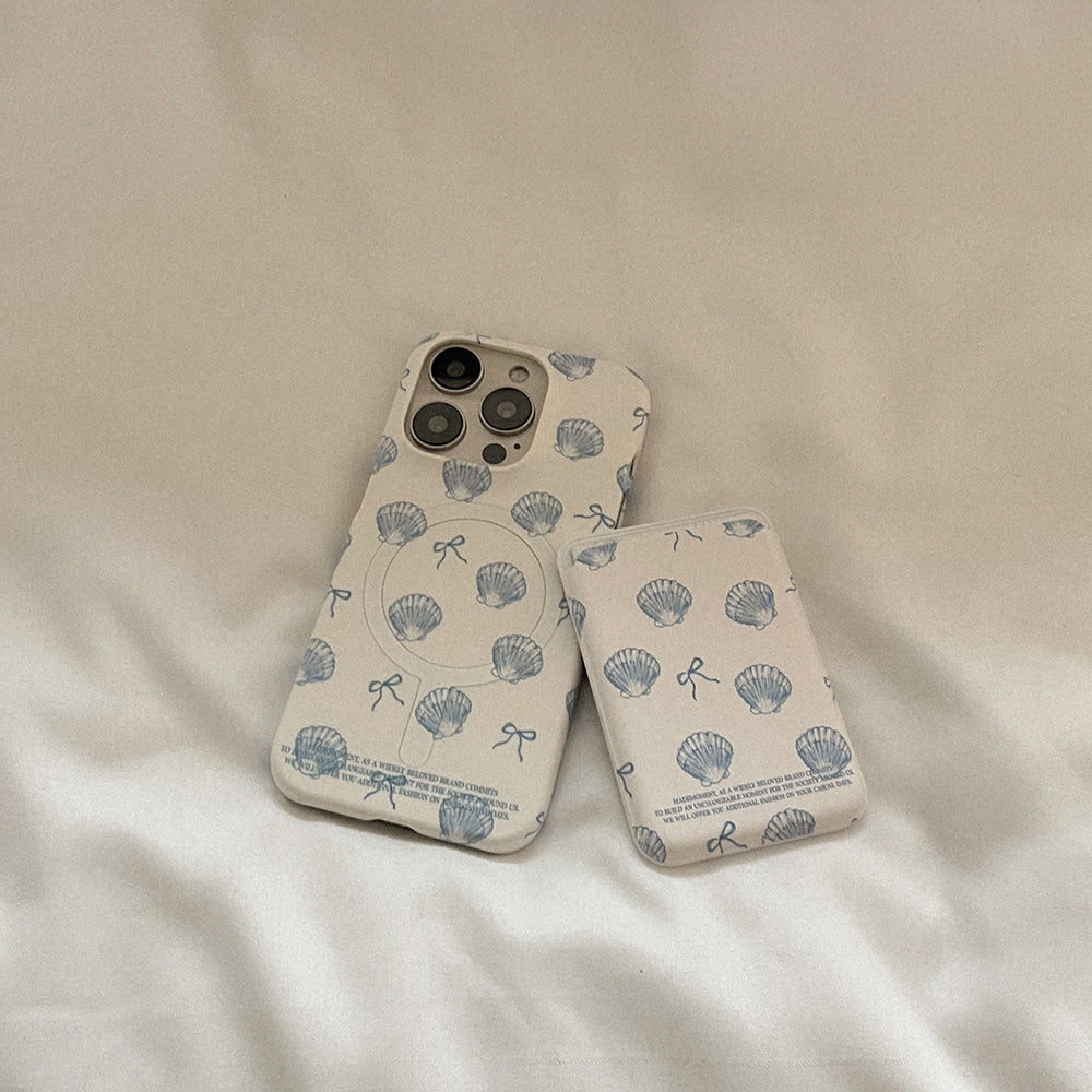 Pearl Shell Phone Case (Hard/Card Storage/Magsafe) (2色)