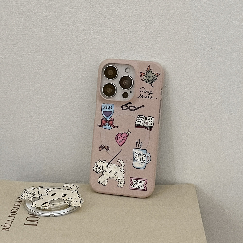 Cozy Drawing Pattern Phone Case (Magsafe Hard)