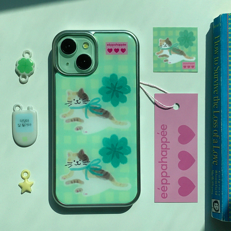 Eppah Lucky Vicky 三色貓 Case (Silver bumper)