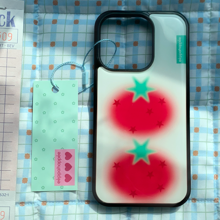 Eppah White Star & Tomato Case (Epoxy bumper/Glass/Magsafe)