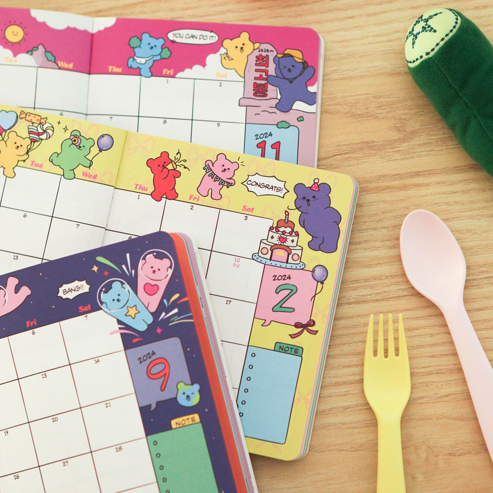 Dailylike 2024 Jelly bear's Diary (3色)