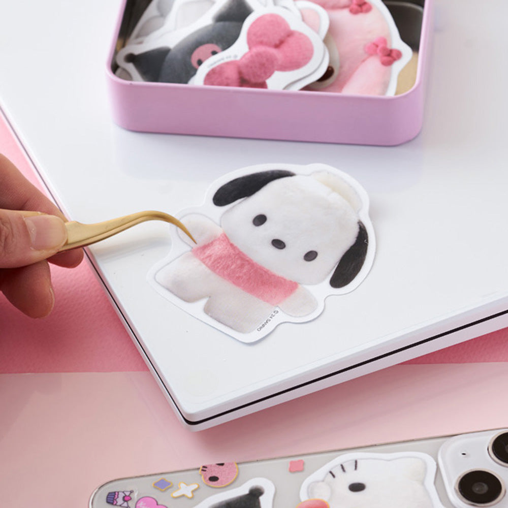 Sanrio Pompom Tin Case Sticker Pack (40P)
