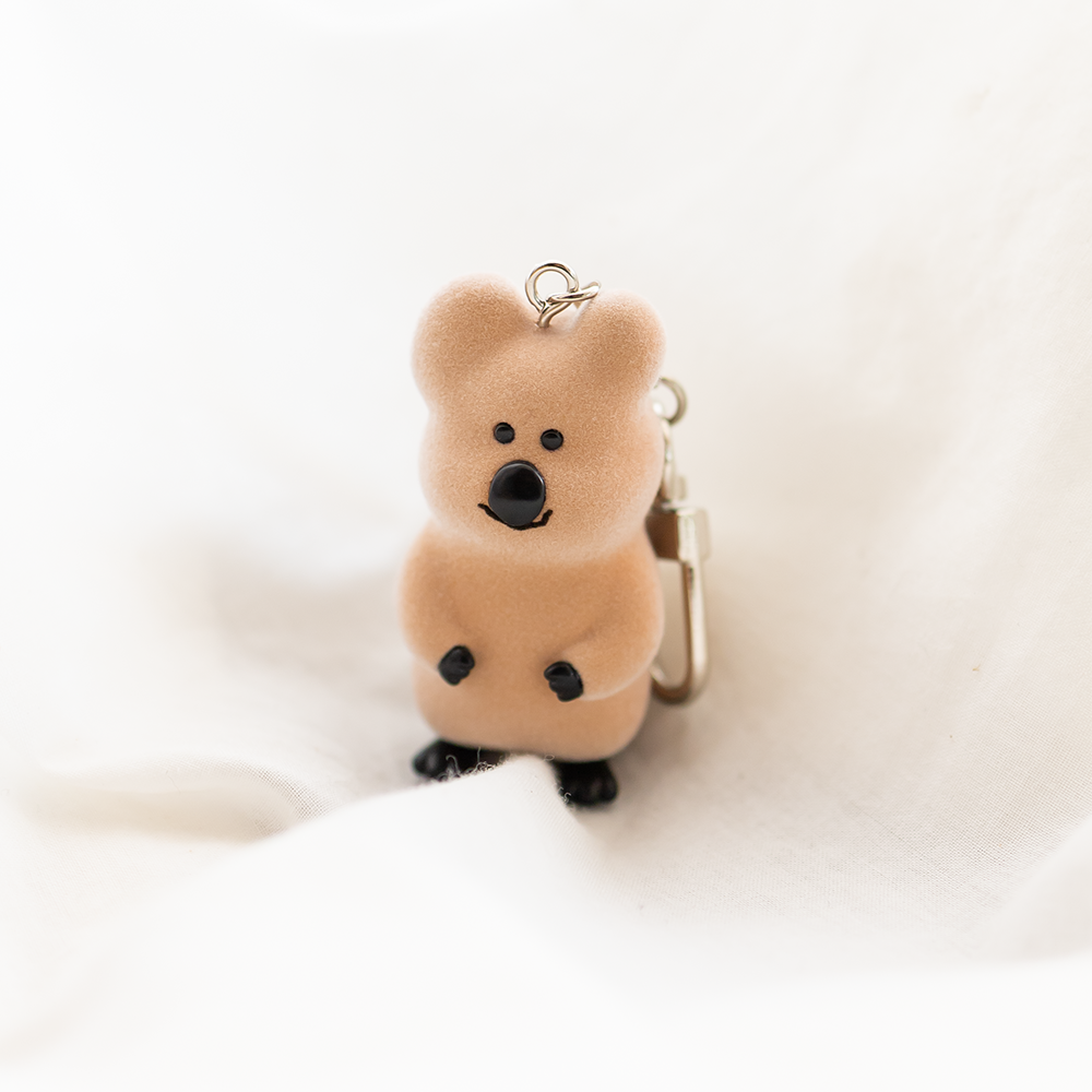 Dinotaeng Quokka Flocking Keychain