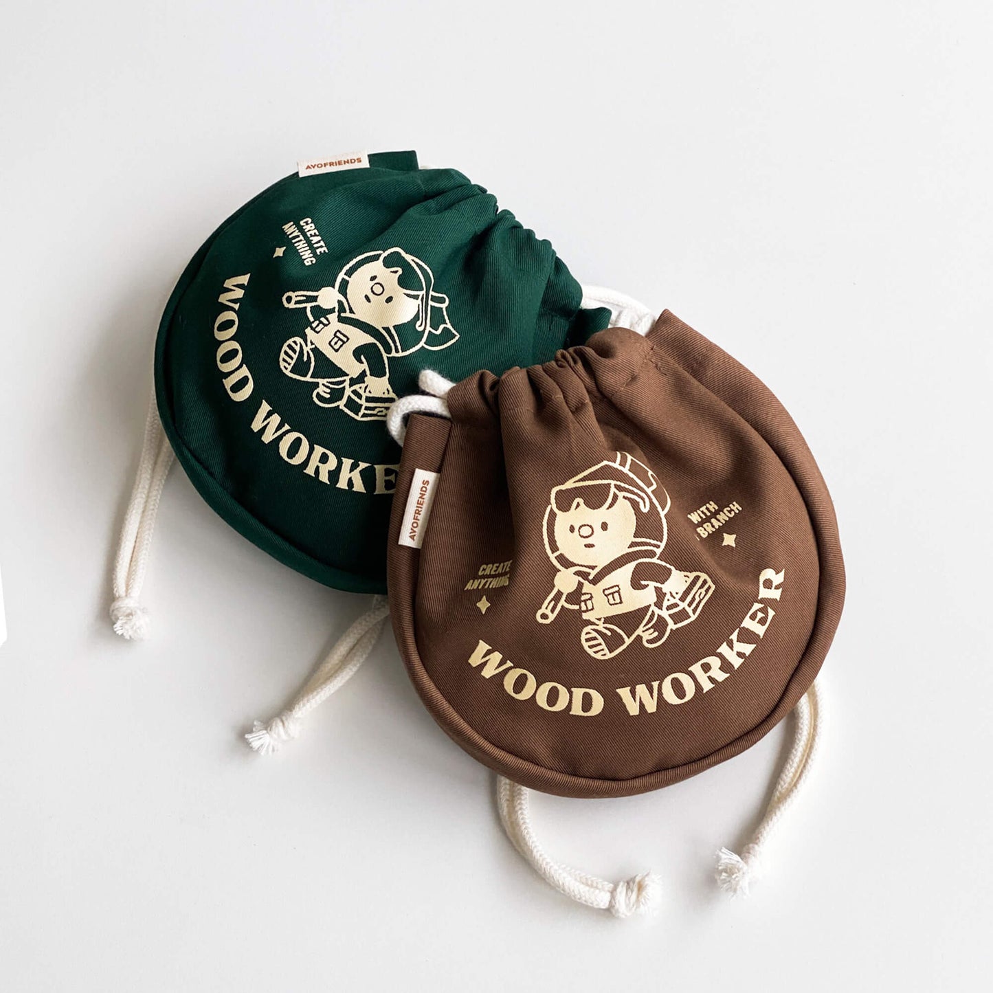 Avofriends Wood Worker Maroni String Pouch (2色)