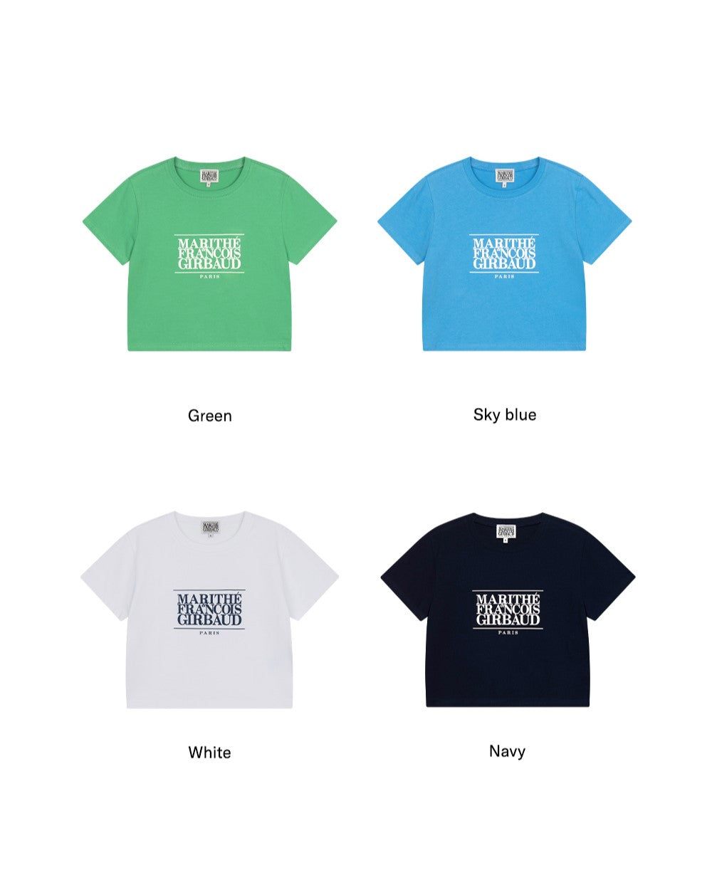 【兩件95折⭐】MARITHÉ FRANÇOIS GIRBAUD W CLASSIC LOGO CROP TEE (6 COLORS)