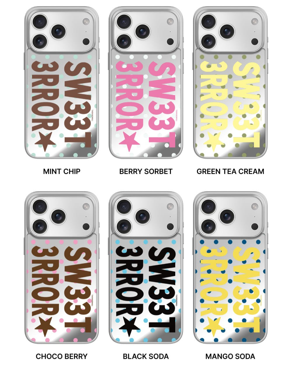 Gummy Sweet Error Dot Phone Case (Mirror silver bumper case)