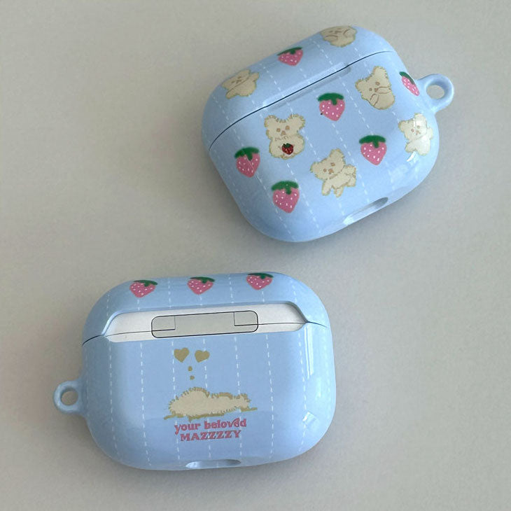 Mazzzzy strawberry fluffy muffin air pods (Hard, glossy)
