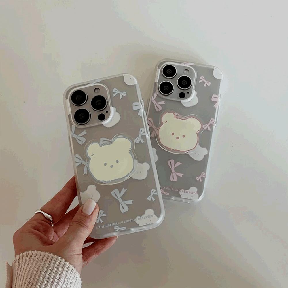 【Set】Lovely Ribbon Pattern (半透明) + Acrylic Tok