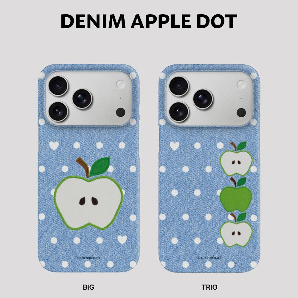 Denim Apple Dot Phone Case (Hard/Card Storage/Magsafe)
