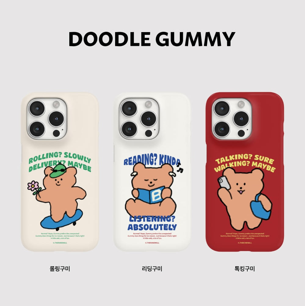 Doodle Gummy Phone Case (Hard/Card Storage)