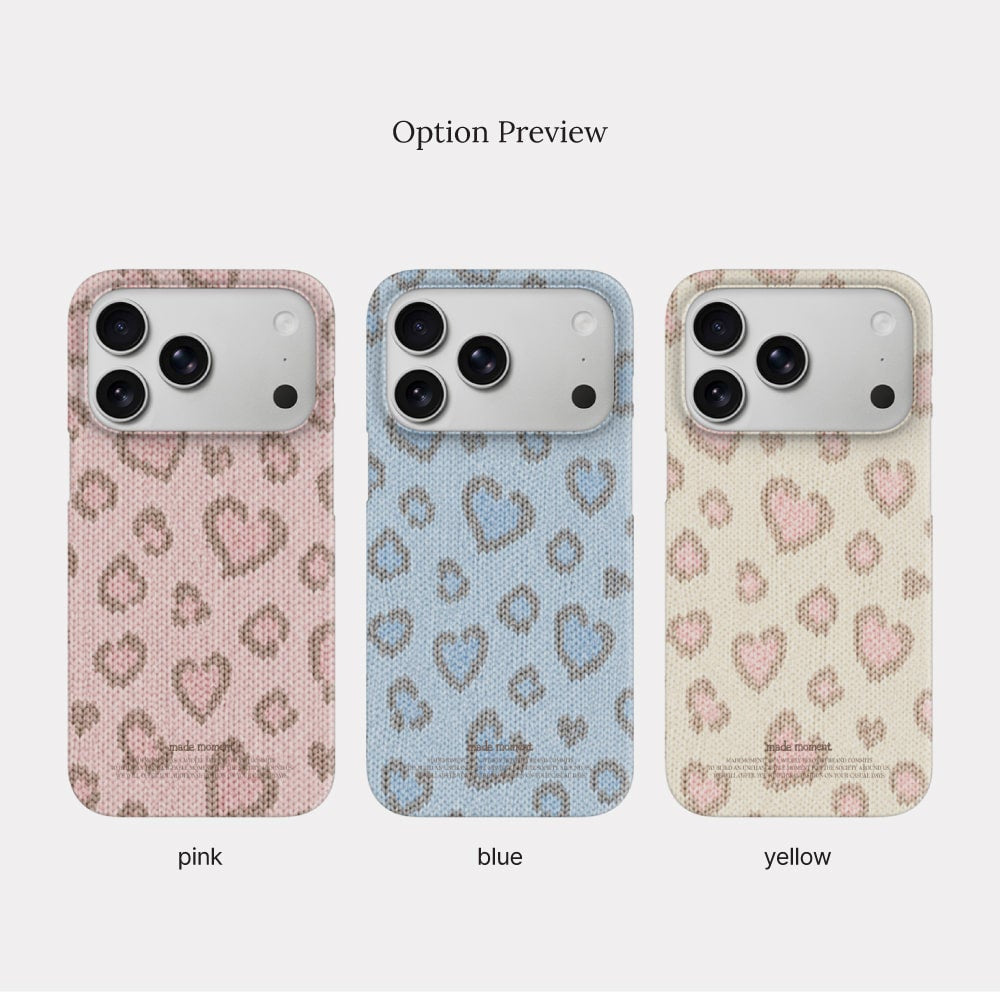 Lovely Leopard Fabric Phone Case (Hard/Card Storage/Magsafe)