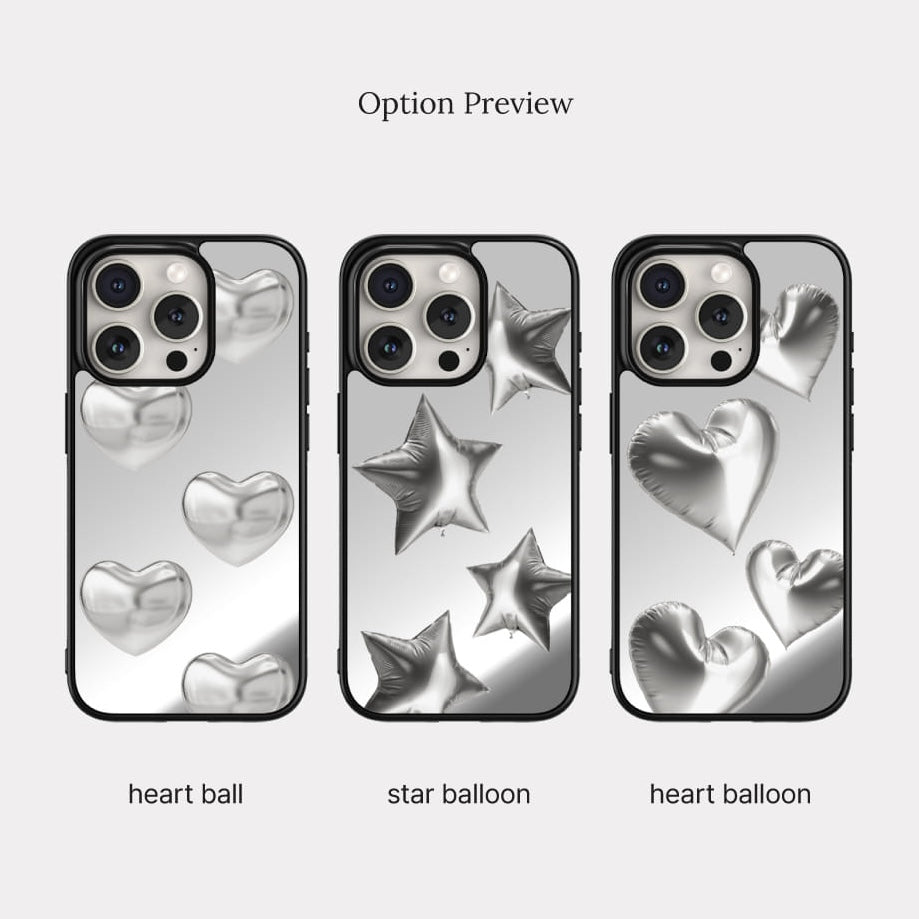 Silver Pattern Mirror Bumper Case (鏡面殼) (3款)