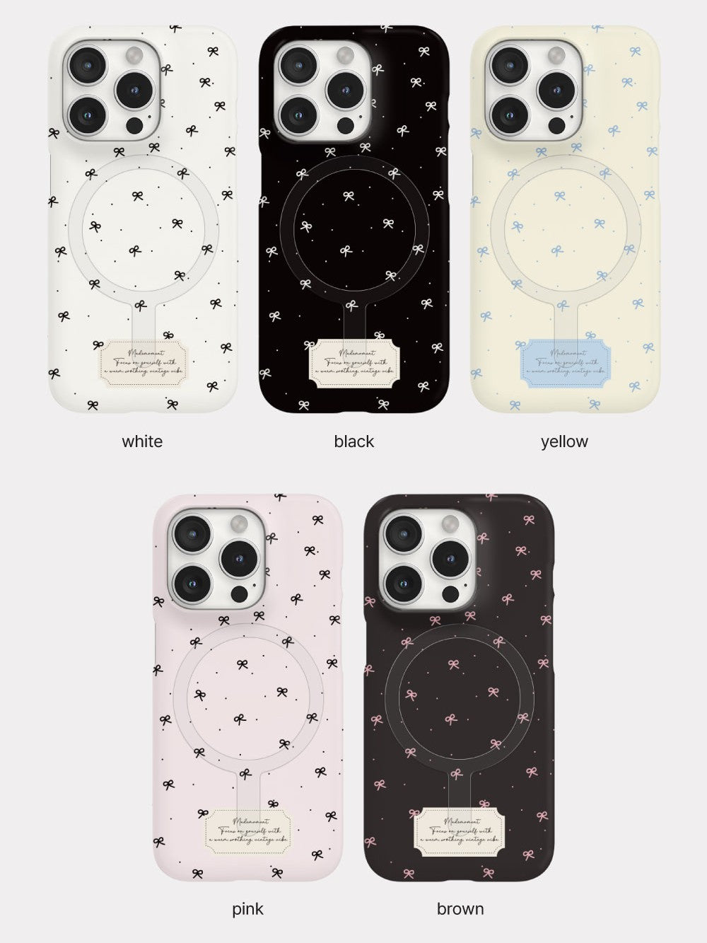 Small Ribbon Pattern Phone Case (Magsafe Hard)