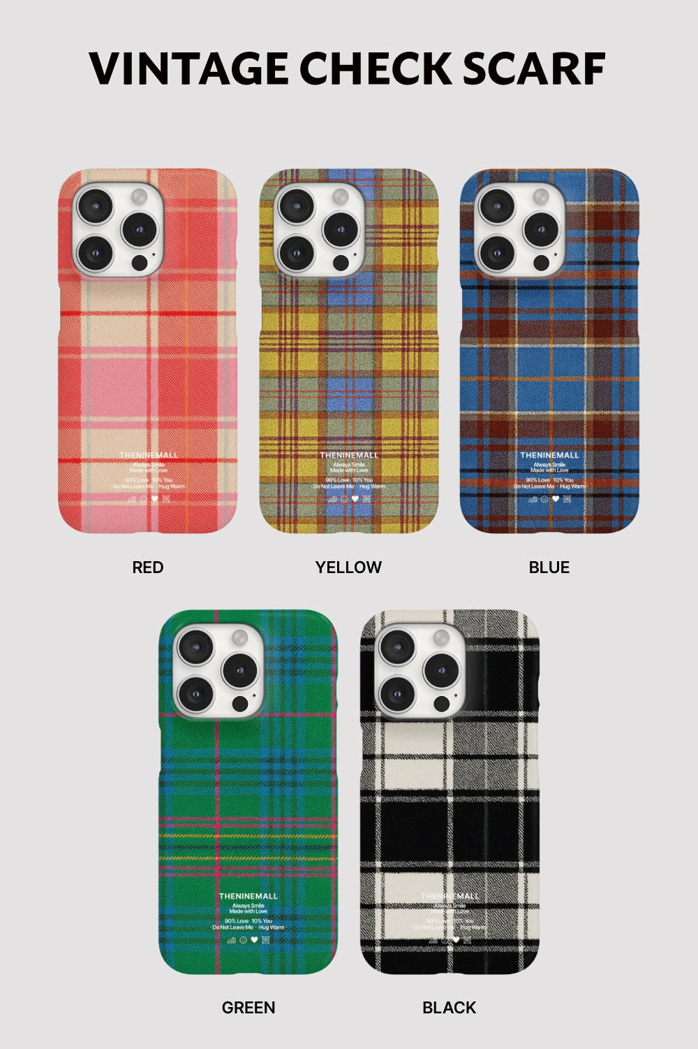 Vintage Check Scarf Phone Case (Hard/Card Storage/Magsafe)