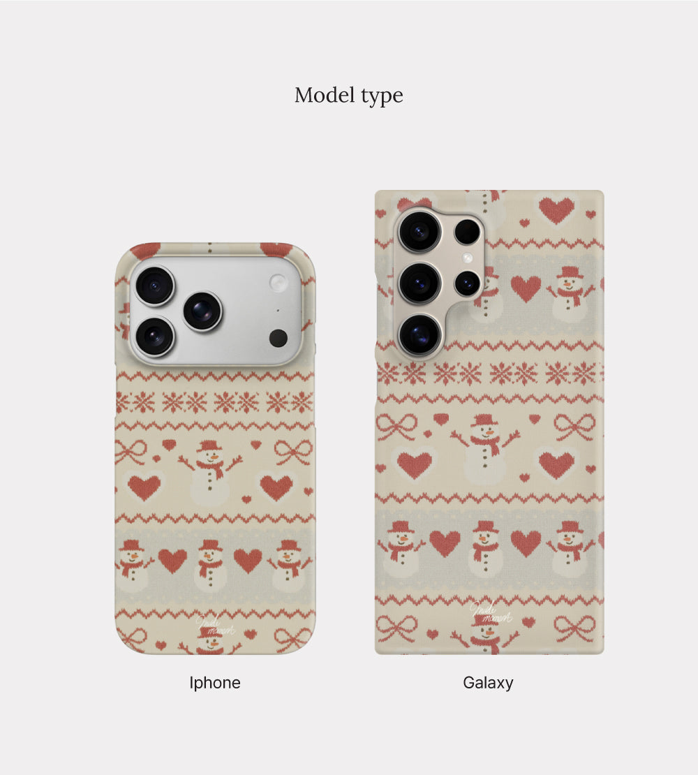 Winter Snowman Phone Case (Hard/Card Storage/Magsafe)