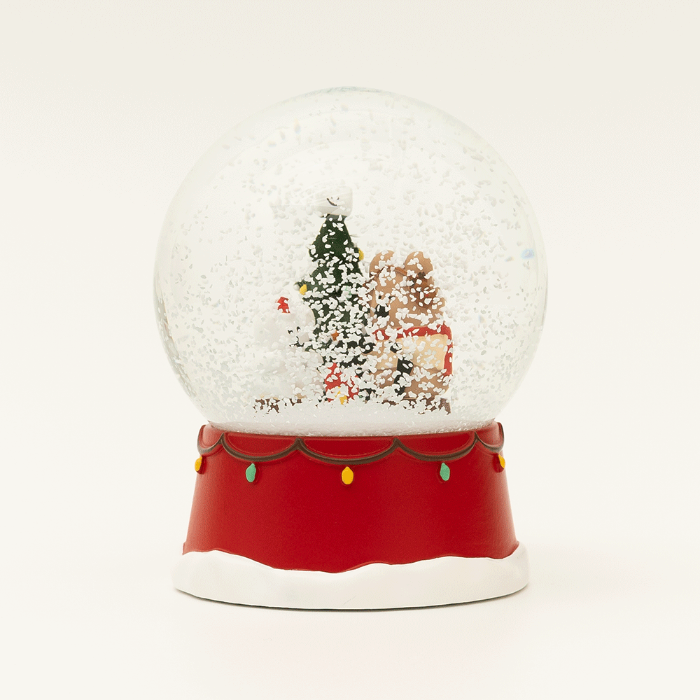 Dinotaeng Tales around the bonfire snow globe