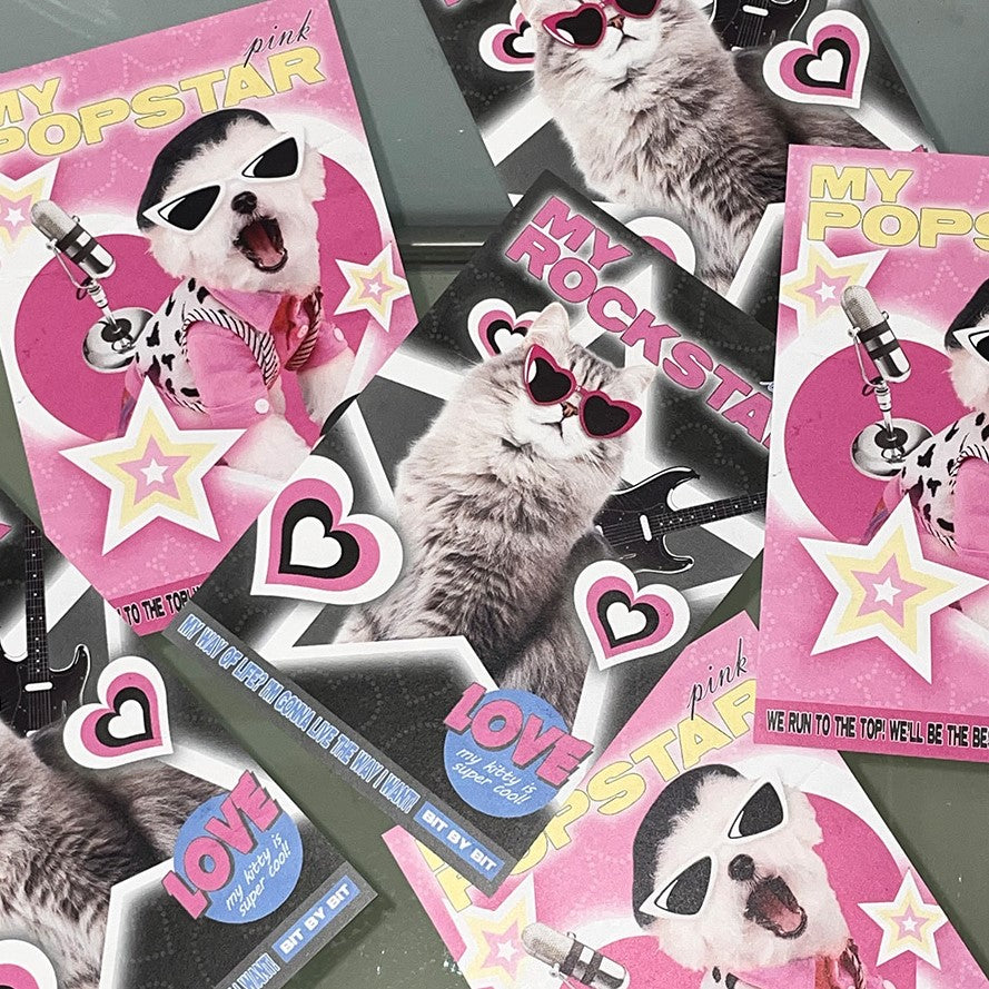Bit By Bit Rockstar/Popstar Postcard