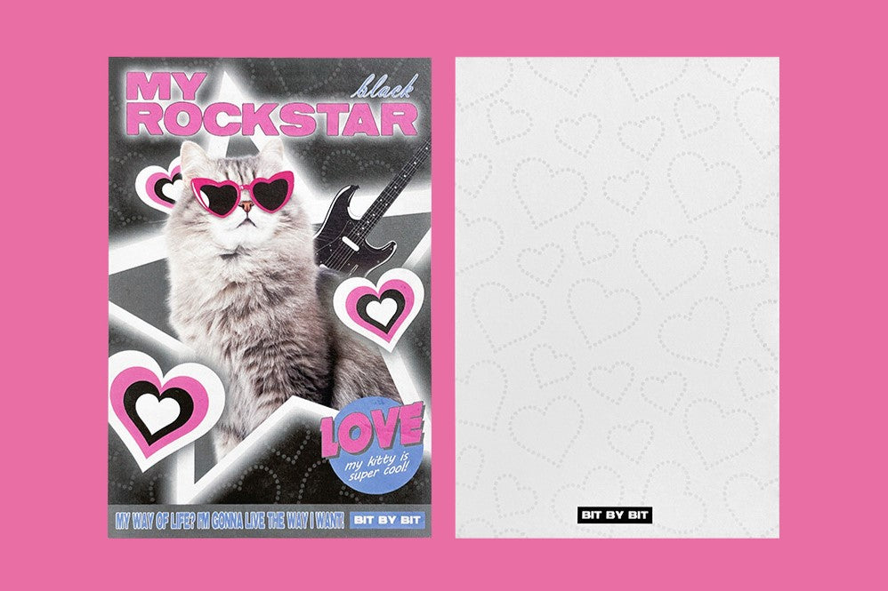 Bit By Bit Rockstar/Popstar Postcard