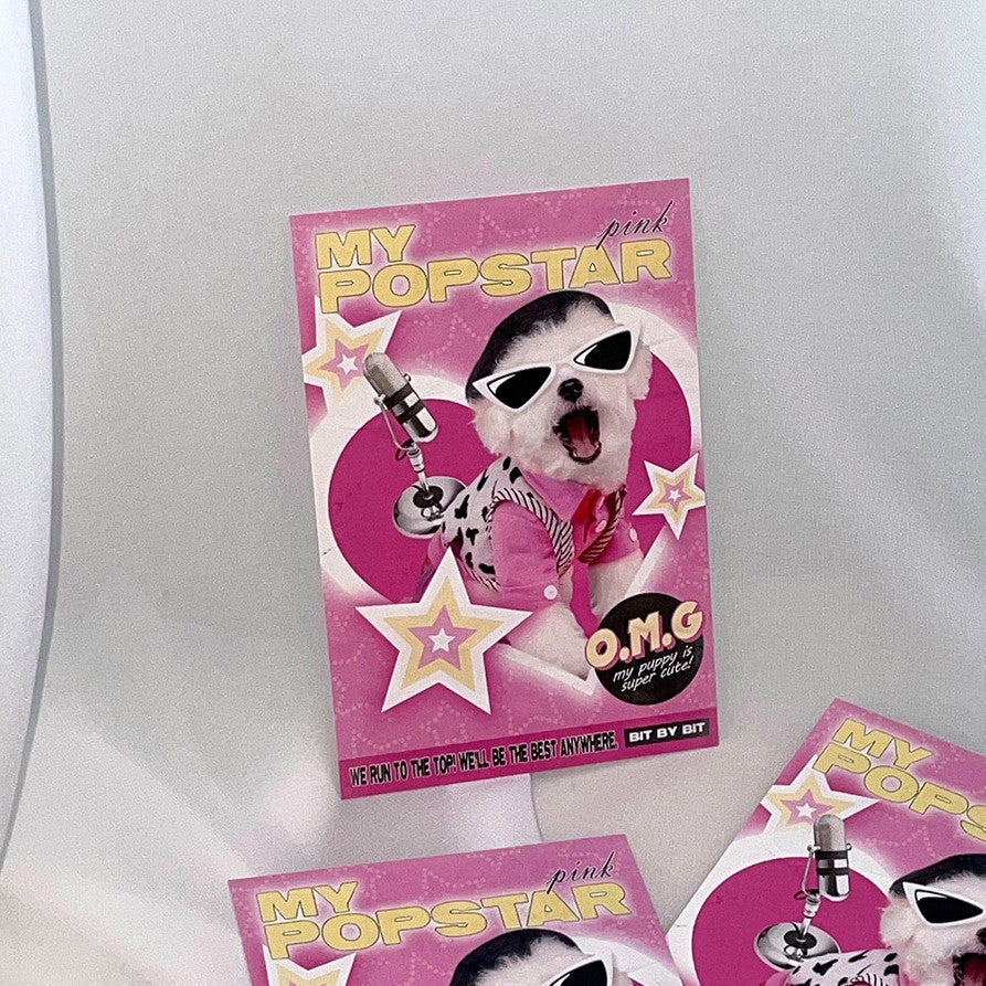 Bit By Bit Rockstar/Popstar Postcard