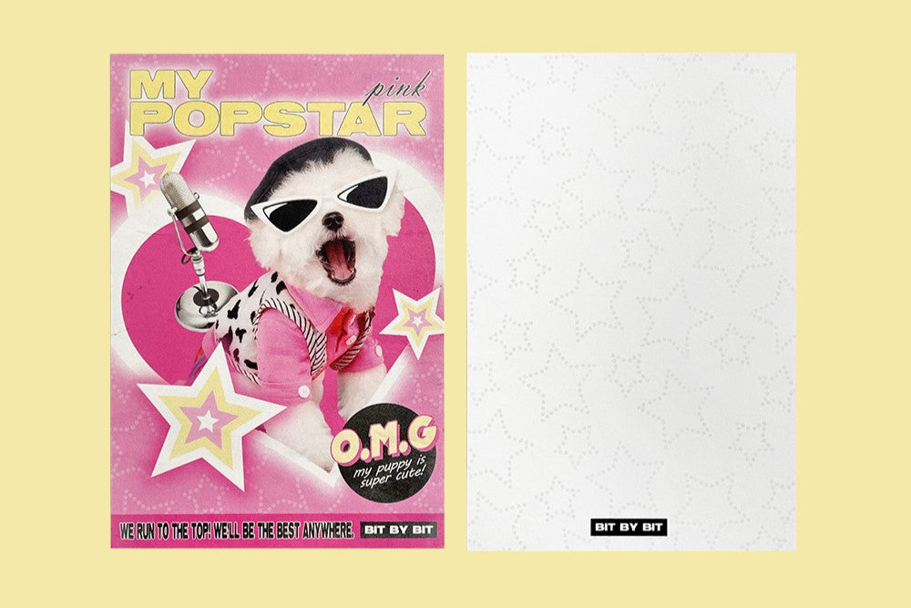 Bit By Bit Rockstar/Popstar Postcard