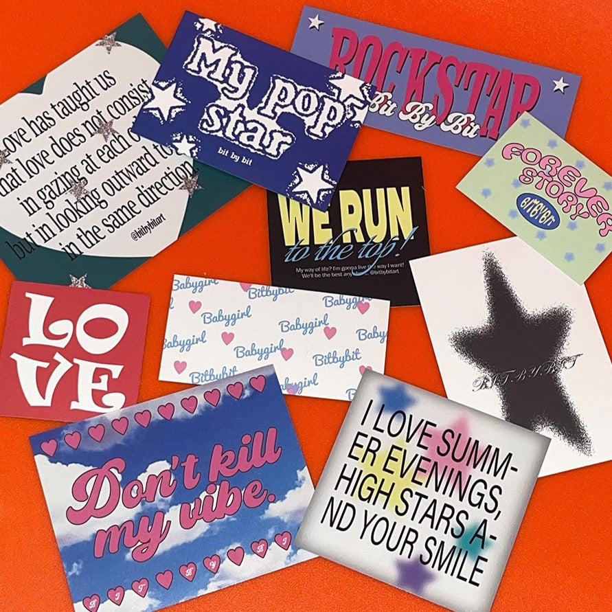 Bit By Bit Y2K Sticker Pack (30EA)