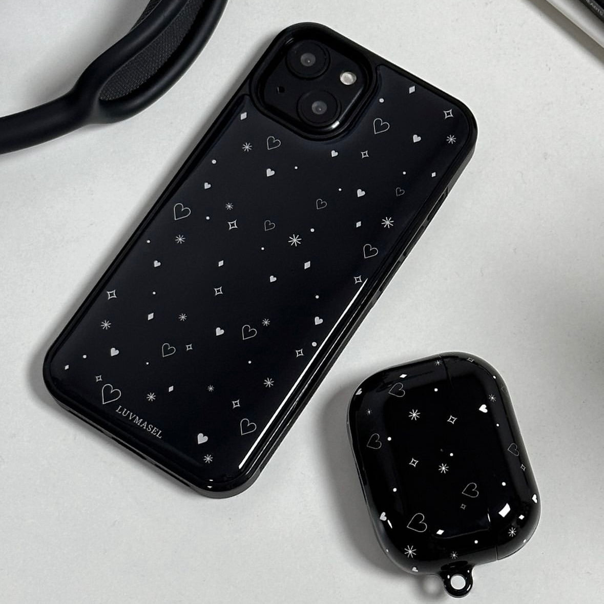 Luvmasel Heart Glitter Phone Case (Epoxy)