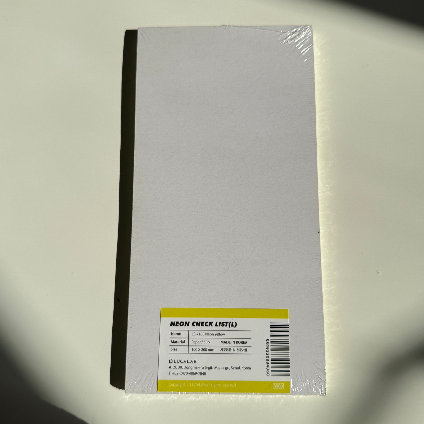 【現貨95折】Lucalab Neon Check List (L) (50P)