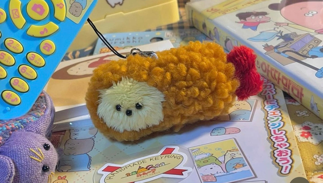 Rmooa Fried Shrimp Mini Keyring 炸蝦
