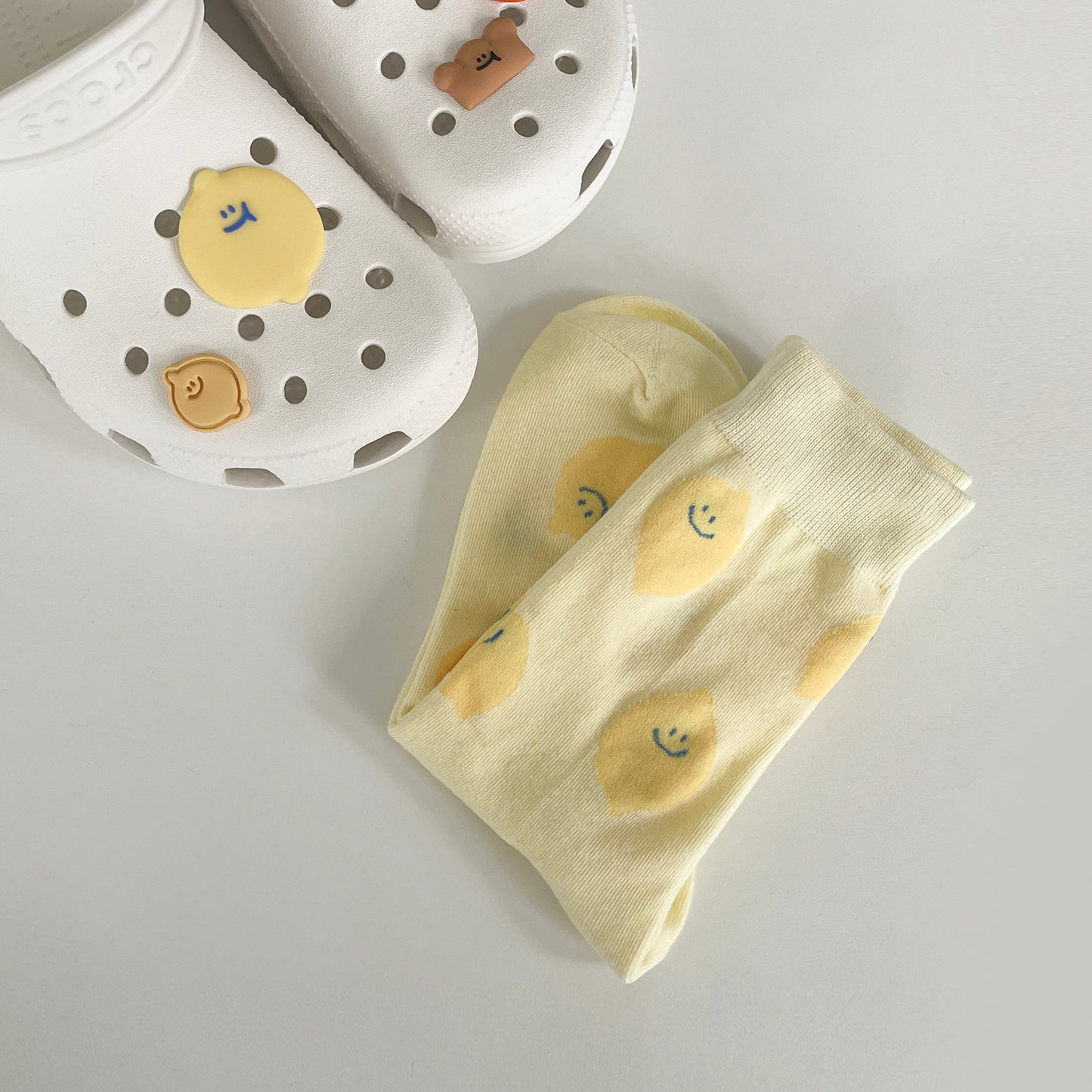 Second Morning X Bonjour March Pattern Socks (2款/Set)