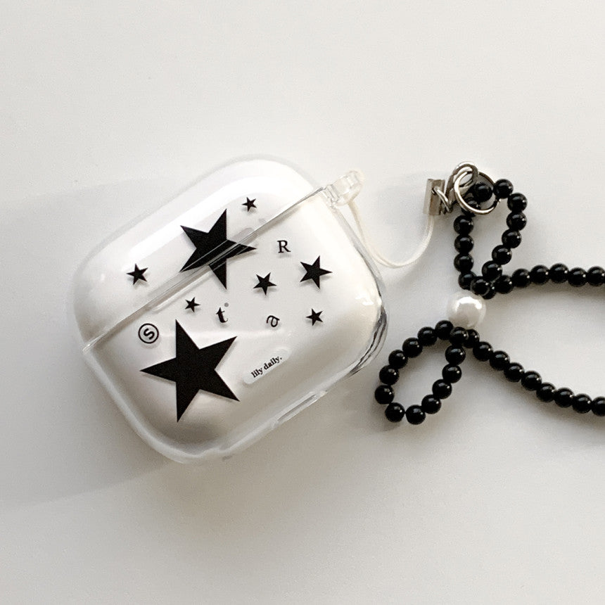 Lily Daily Star(B&W) Airpods Case (Clear 透明)