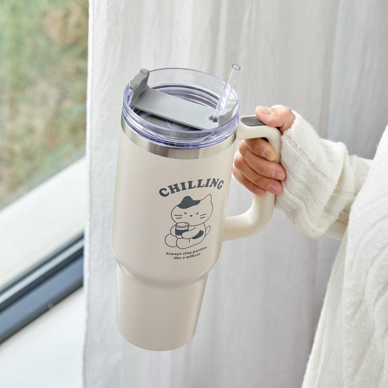 Butter Shop Milk Cat Stainless Big Tumbler (1150mL)