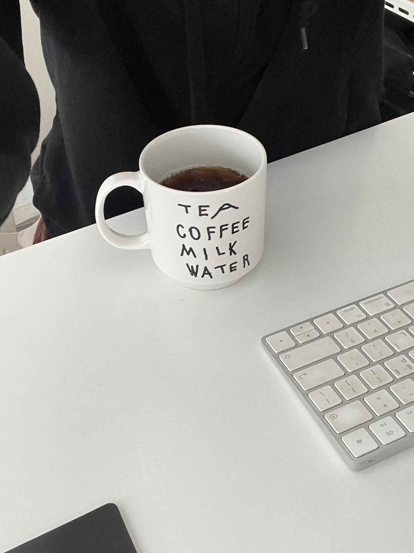 Inapsquare TEA COFFEE MILK WATER Cup