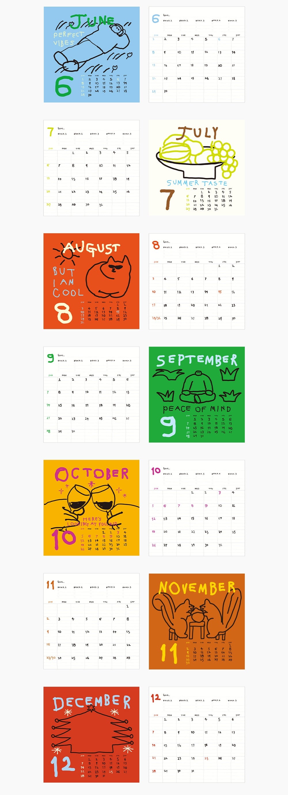 Livework 2025 Two Way Desk Calendar 檯面月曆