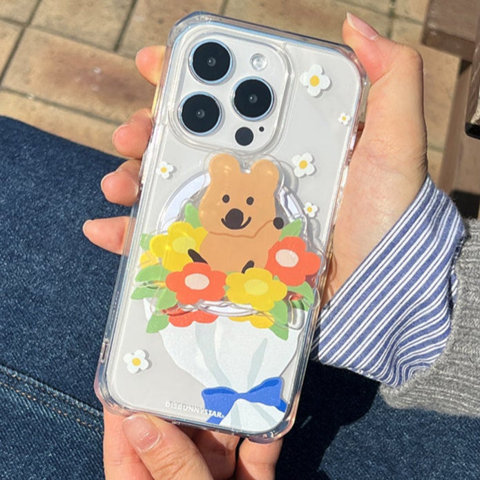 【Set】Disbunnystar Bouquet of Flower Quokka Premium Magsafe Case+Tok