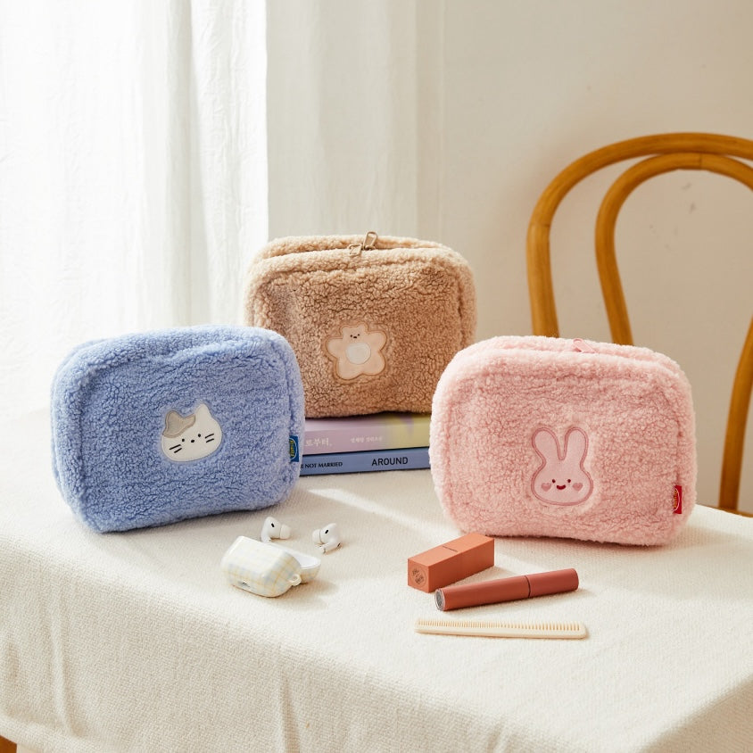 Butter Shop Butter Family Boucle Fabric Pouch 化妝袋 (3款)