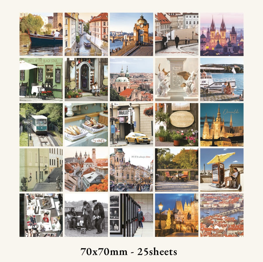 Indigo Mind Travel Sticker Pack - Praha (60EA)