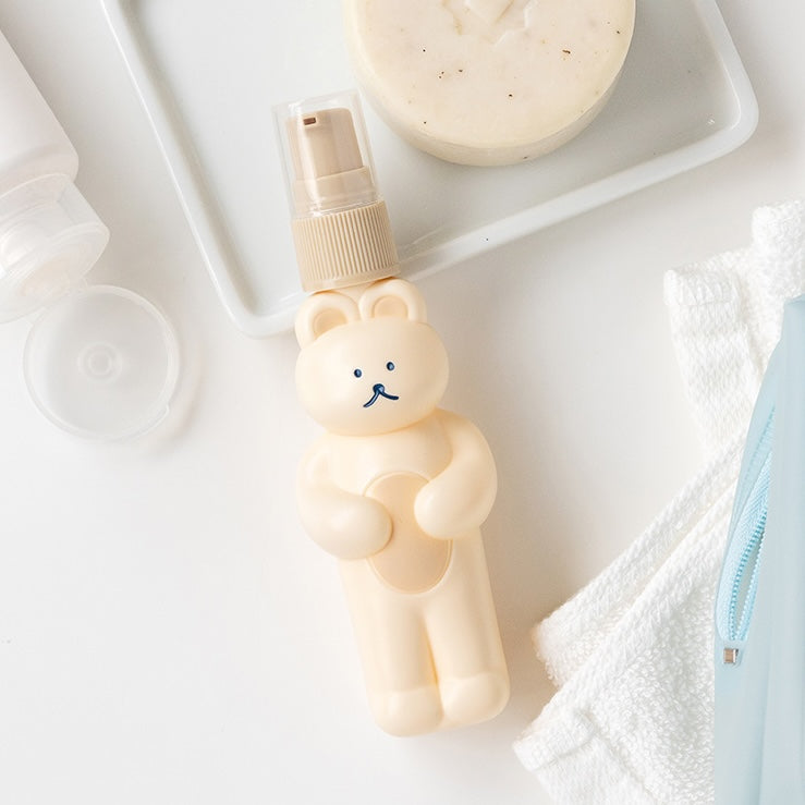 【現貨95折】Romane DONATDONAT Bear Travel Bottle Set #Cream