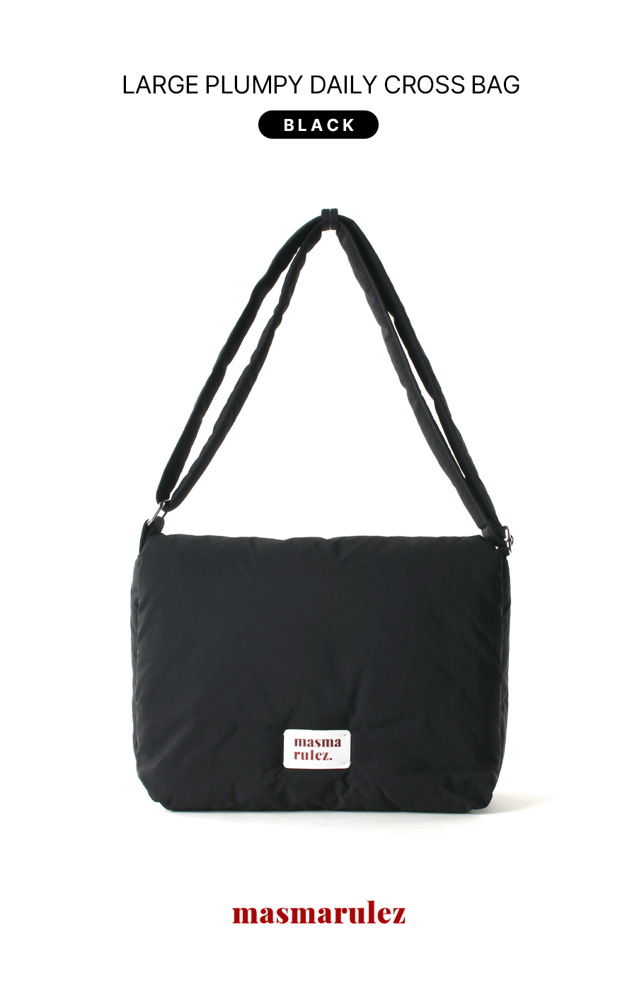 Masmarulez Large plumpy daily cross bag _ Black