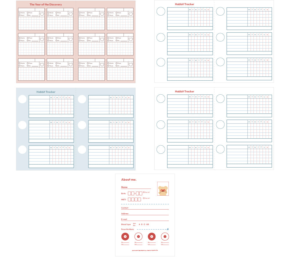 【ON SALE!】Teteum Friends Diary (萬年款)